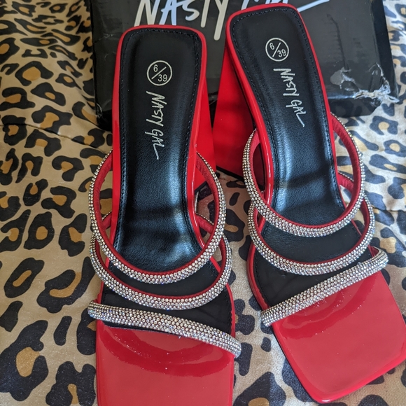 Nasty Gal red heels - Picture 2 of 2